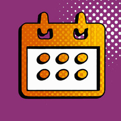 Calendar doodle style icon