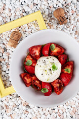 burrata cheese with tomatoes