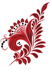 Ethnic Ukrainian Flower ornament creative work. Hand drawing floral illustration. Digital art illustration