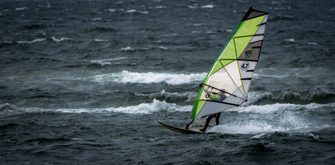 windsurfer in the sea
