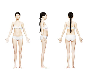 3d rendered medical illustration of an old womans body