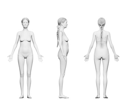 3d rendered medical illustration of an old womans body