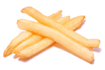 French fries potatoes isolated on white background
