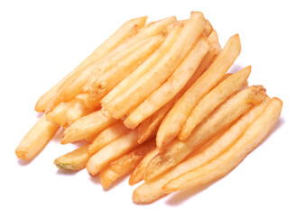 French fries potatoes isolated on white background