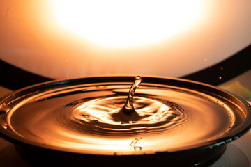 golden water drop
