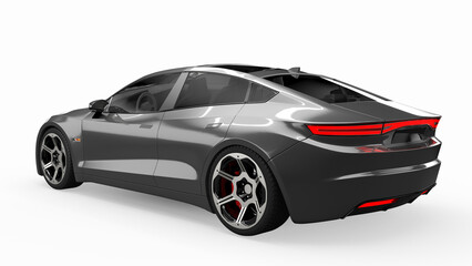 Obraz na płótnie Canvas 3d rendered fictional car illustration of a generic sedan