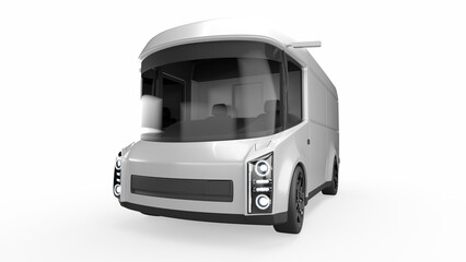 3d rendered fictional car illustration of a generic delivery truck