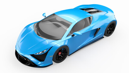 3d rendered fictional car illustration of a generic hyper car