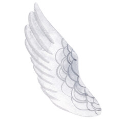 Vintage watercolor circus isolated white wing