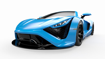 3d rendered fictional car illustration of a generic hyper car