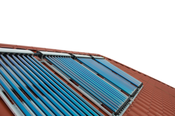 Vacuum collectors cells in PNG isolated on transparent background