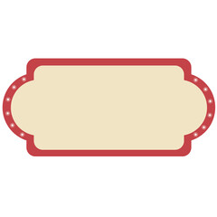 Vintage circus signs with empty space for your inscriptions in minimalist style