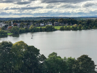 Fototapeta na wymiar View from Linlithgow Palace, Linlithgow, Scotland