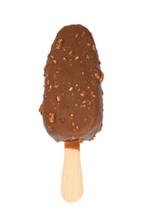 Eskimo ice cream chocolate glazed isolated on the white background