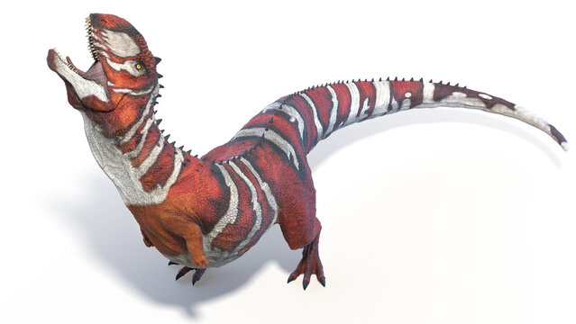3d rendered dinosaur illustration of the Majungasaurus