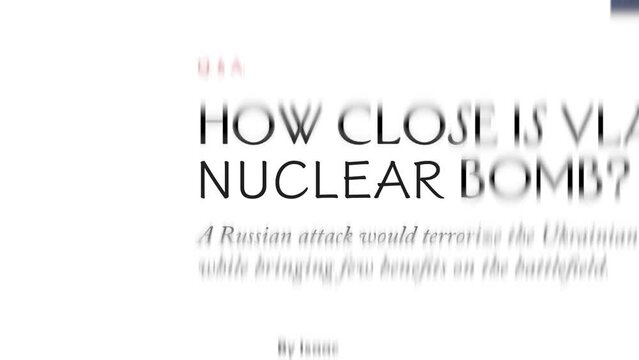 Mention of nuclear war in media headlines. Frequently changing global threats in electronic publications. The threat of world war. Nuclear terrorism