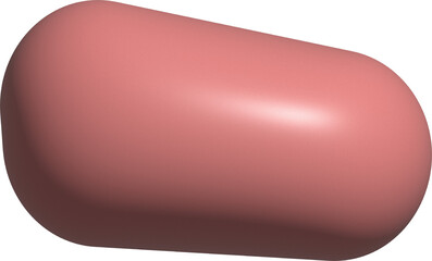 pink 3d abstract blob shape decoration