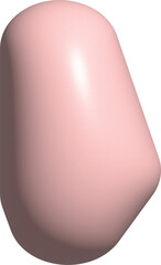 pink 3d abstract blob shape decoration