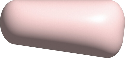 pink 3d abstract blob shape decoration