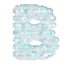 Ice symbol with horizontal blocks. letter b