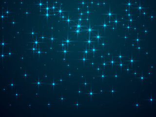 Night shining sky star dust vector background. Many celestial stellar particles.