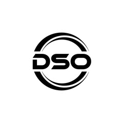 DSO letter logo design with white background in illustrator, vector logo modern alphabet font overlap style. calligraphy designs for logo, Poster, Invitation, etc.
