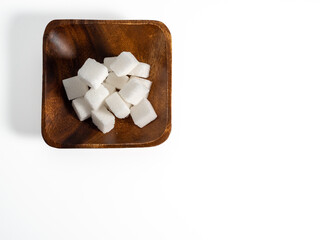 Sugar on a white background. Junk food concept.