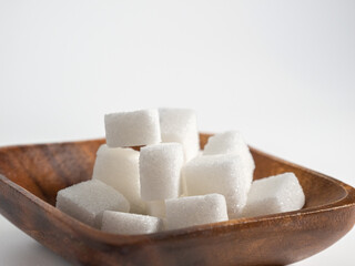 Sugar on a white background. Junk food concept.