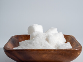 Sugar on a white background. Junk food concept.