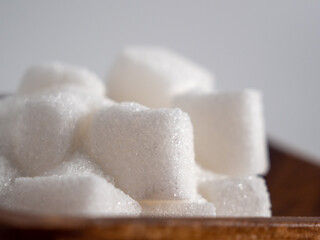 Sugar on a white background. Junk food concept.
