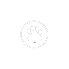 animal shoe sole icon image illustration vector design foot