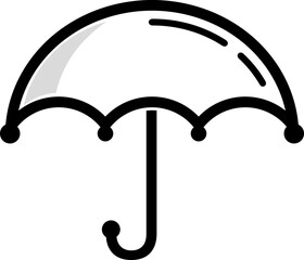 black umbrella icon umbrella line art