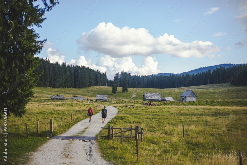 Sticker Scenic view of the Triglav National Park, Slovenia