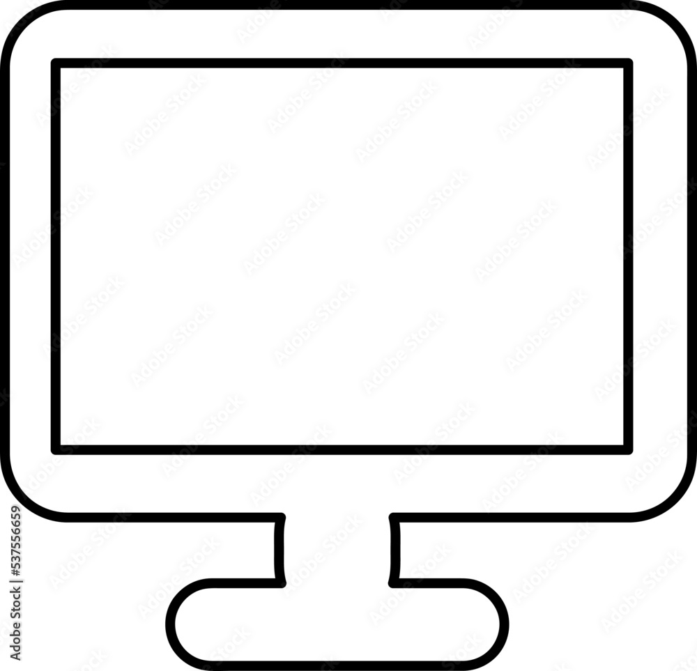 Poster computer screen icon, computer screen icon image, monitor icon vector isolated on white background l