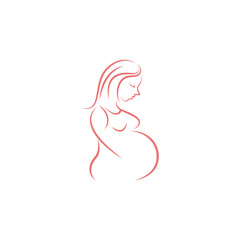 Pregnancy logo icon design illustration