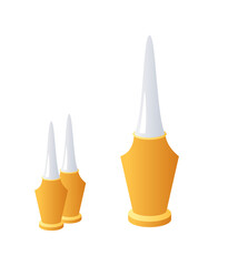 Silver bullets for vampires - modern cartoon style object