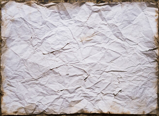 Antique wrinkled paper with no writing. Texture of parchment, secrets revealed