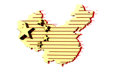 Business map of Asia modern design with polygonal shapes