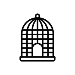 Black line icon for cage