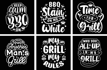  Barbeque T shirt design bundle. Barbeque Vector Graphics. Barbeque Grill Typography. BBQ SVG Bundle