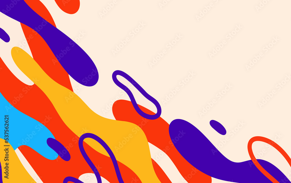 Aufkleber abstract fluid background pattern in colorful shape design. modern retro design style for poster, fl