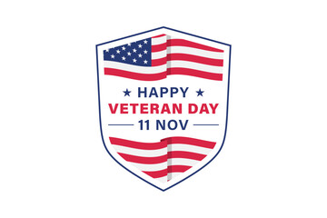 Veteran day vector badge