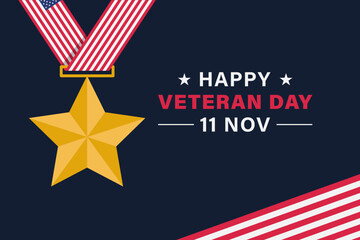 Veteran day vector background banner poster
