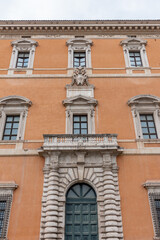 Fototapeta na wymiar Facade of the Laterano Palace in the Centre of Rome Near San Giovanni in Laterano Square