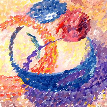 Abstract drawing artwork. Particle dinamics surreal forms. Decoration for the interior design, creative fashion art, print and other design projects.