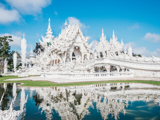 Wat Rong Khun temple (white temple) in Chang Rai, Thailand