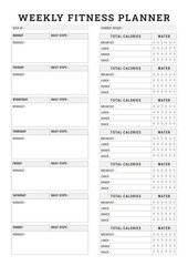 Weekly Fitness Planner