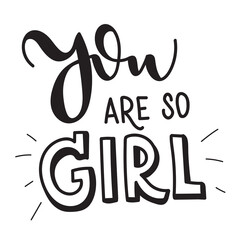 Hand drawn feminine lettering 