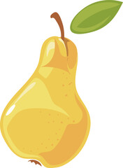 Pear icon. Ripe fresh fruit. Healthy sweet dessert