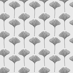 Ginkgo leaf vector pattern